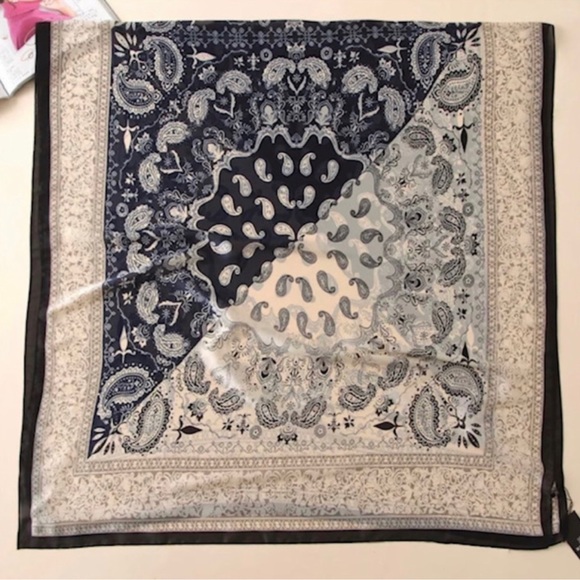 NWT SILK SCARF LUXURY STYLE STOLES WOMEN HEADBAND - Picture 3 of 8